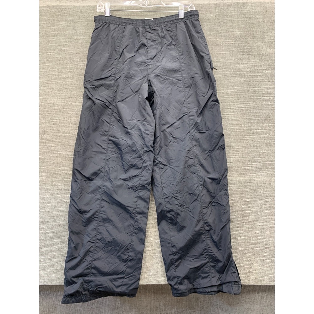 Old Navy Track Pants Womens Small Charcoal Gray Mesh Lined Ankle Zip Windbreaker
